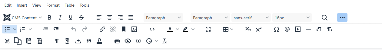 Editor icons